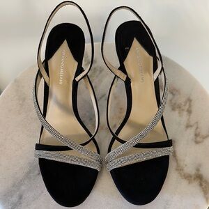 Elegant Black and Silver Women's Sandals